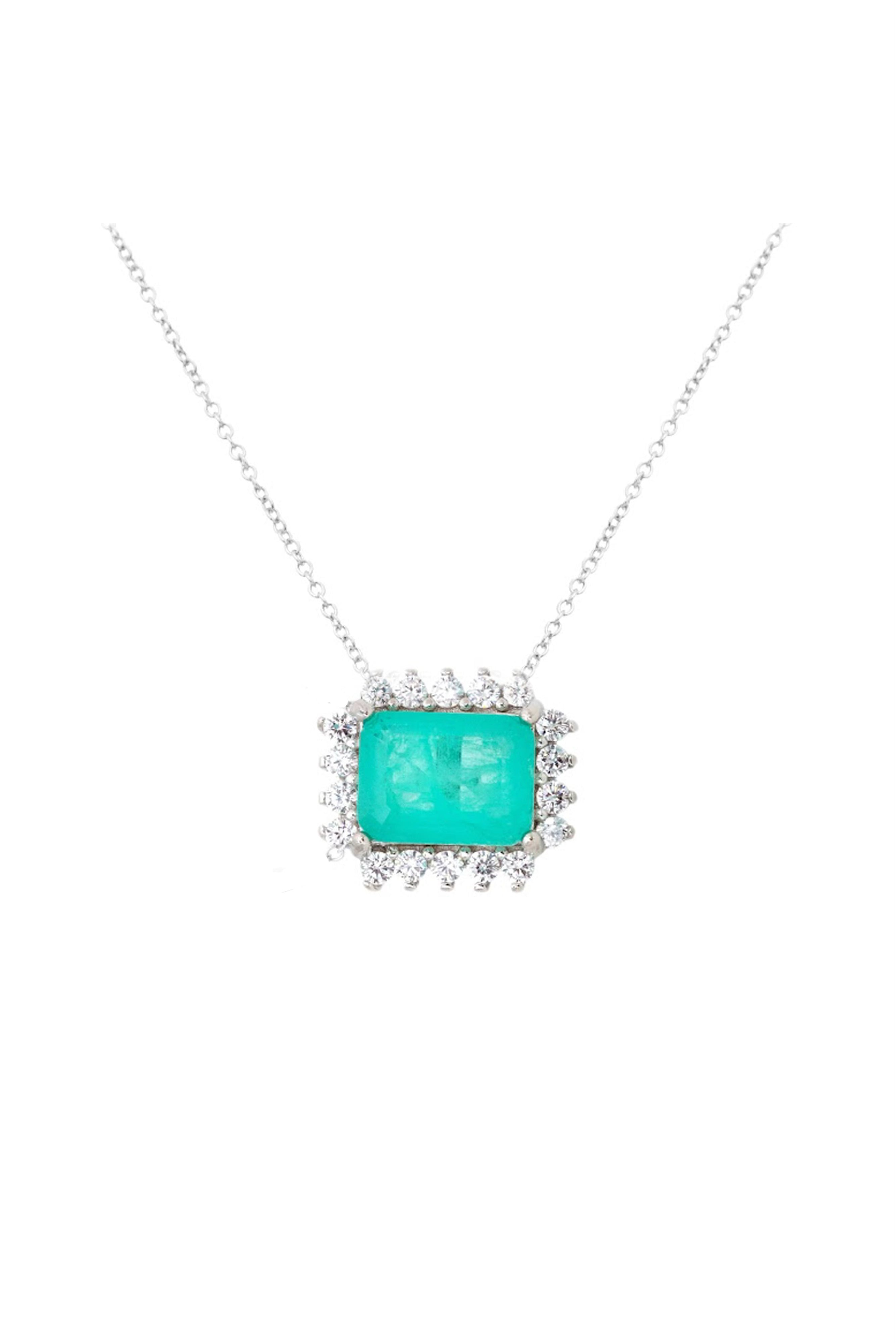 Turquoise Rectangle Necklace - Iane Jewelry