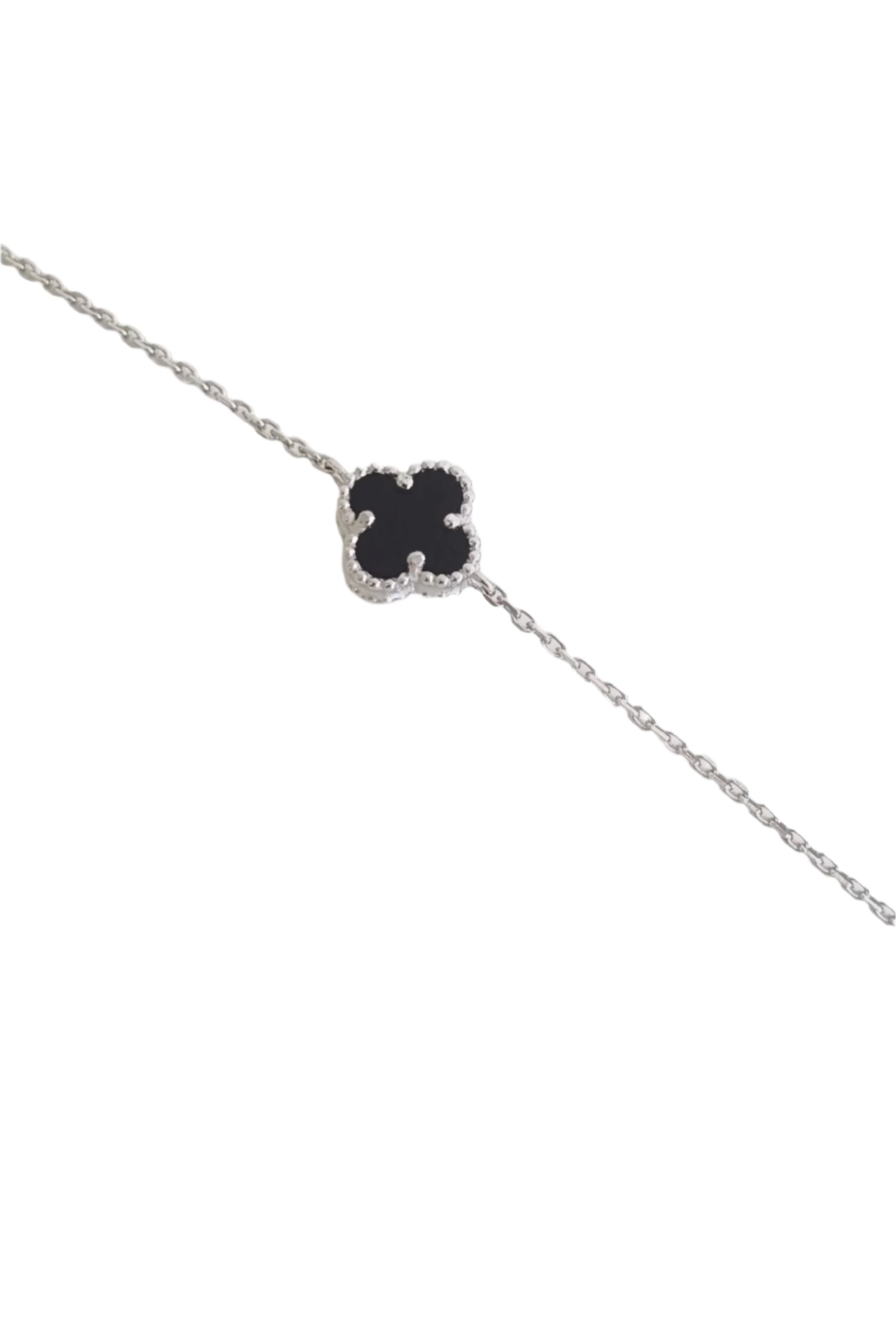 Black Clover Silver Bracelet - Iane Jewelry