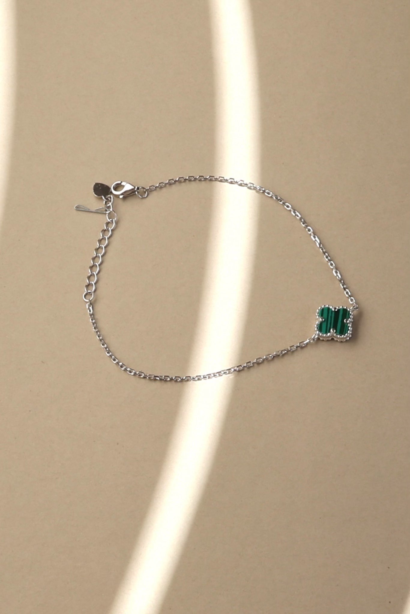 Small Malachite Clover Bracelet - Iane Jewelry