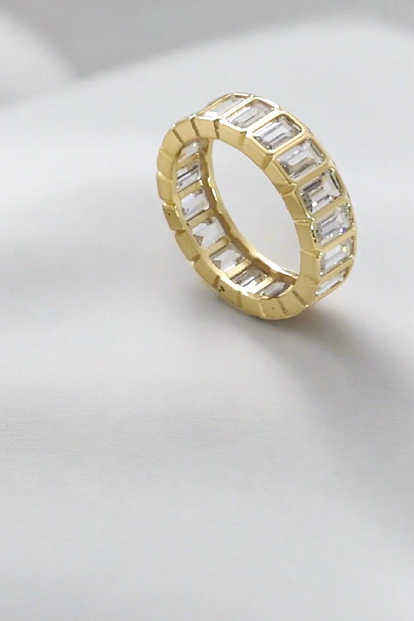 Cubic Zirconia Baguette Ring 