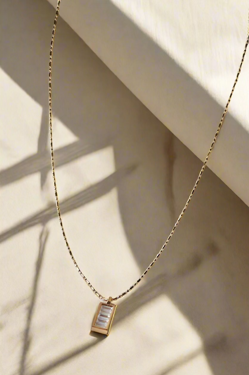 Gold Bar Chain Necklace - Iane Jewelry