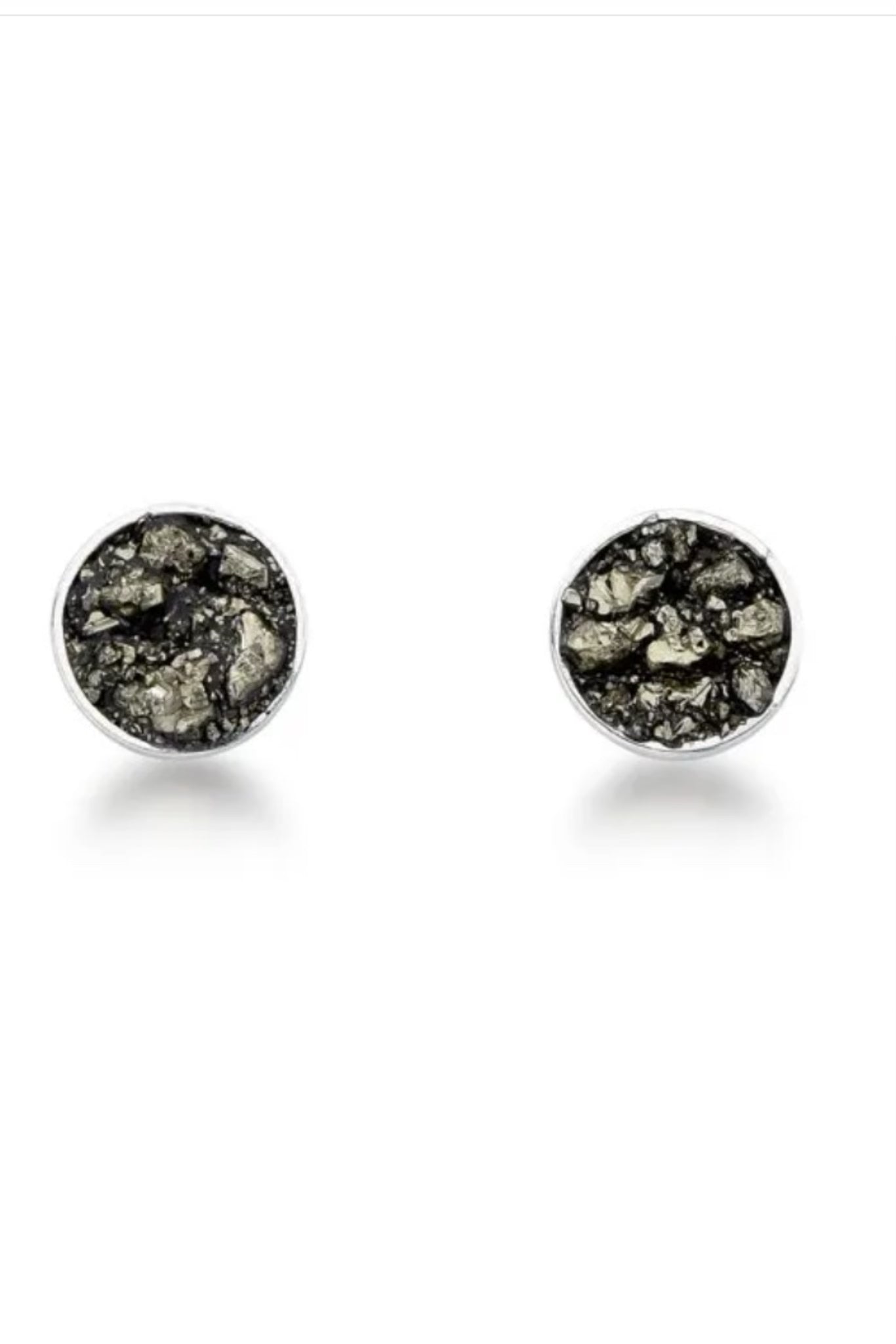 Pyrite Stud Power Earrings - Iane Jewelry