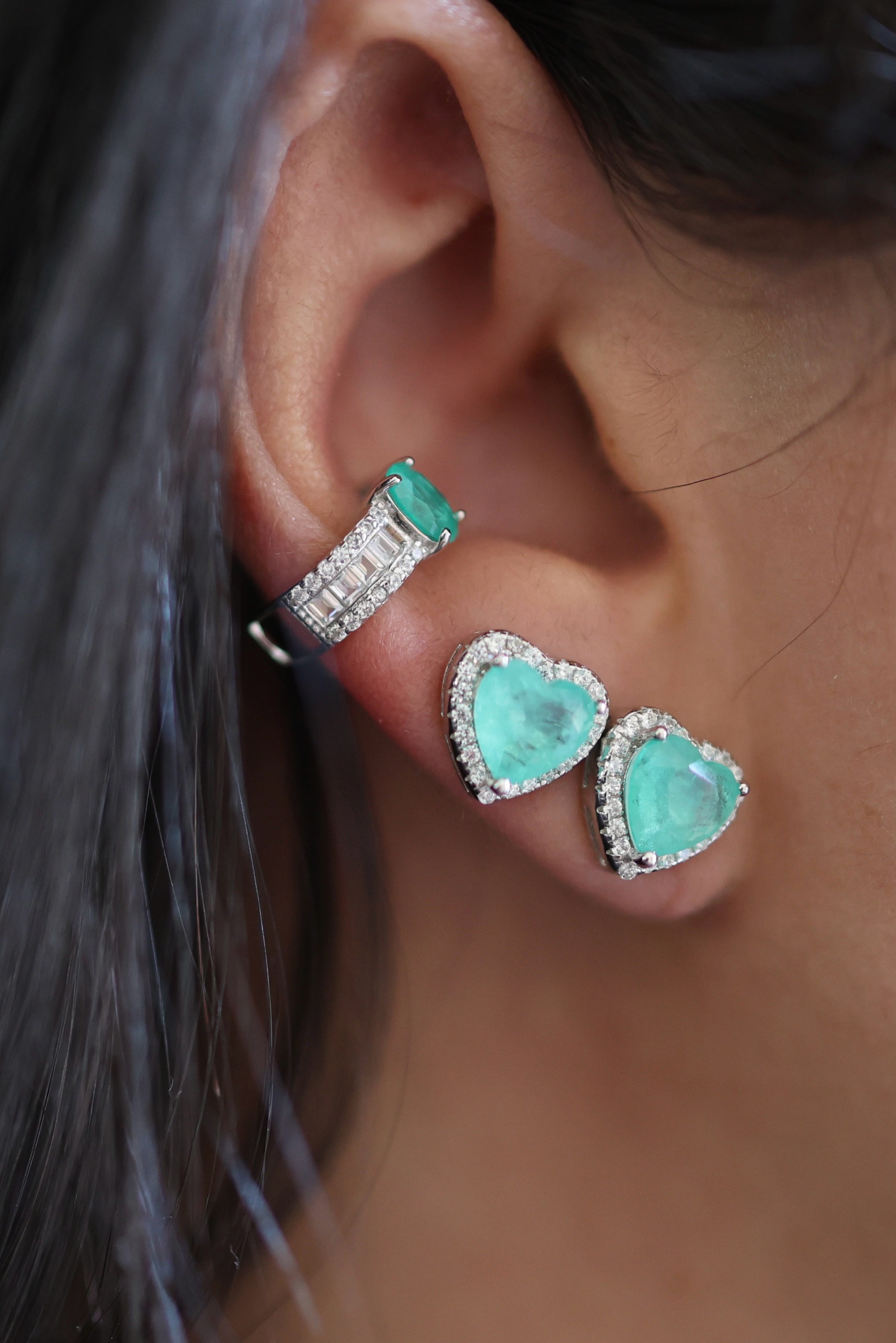 Heart Shape Turquoise Earrings - Iane Jewelry