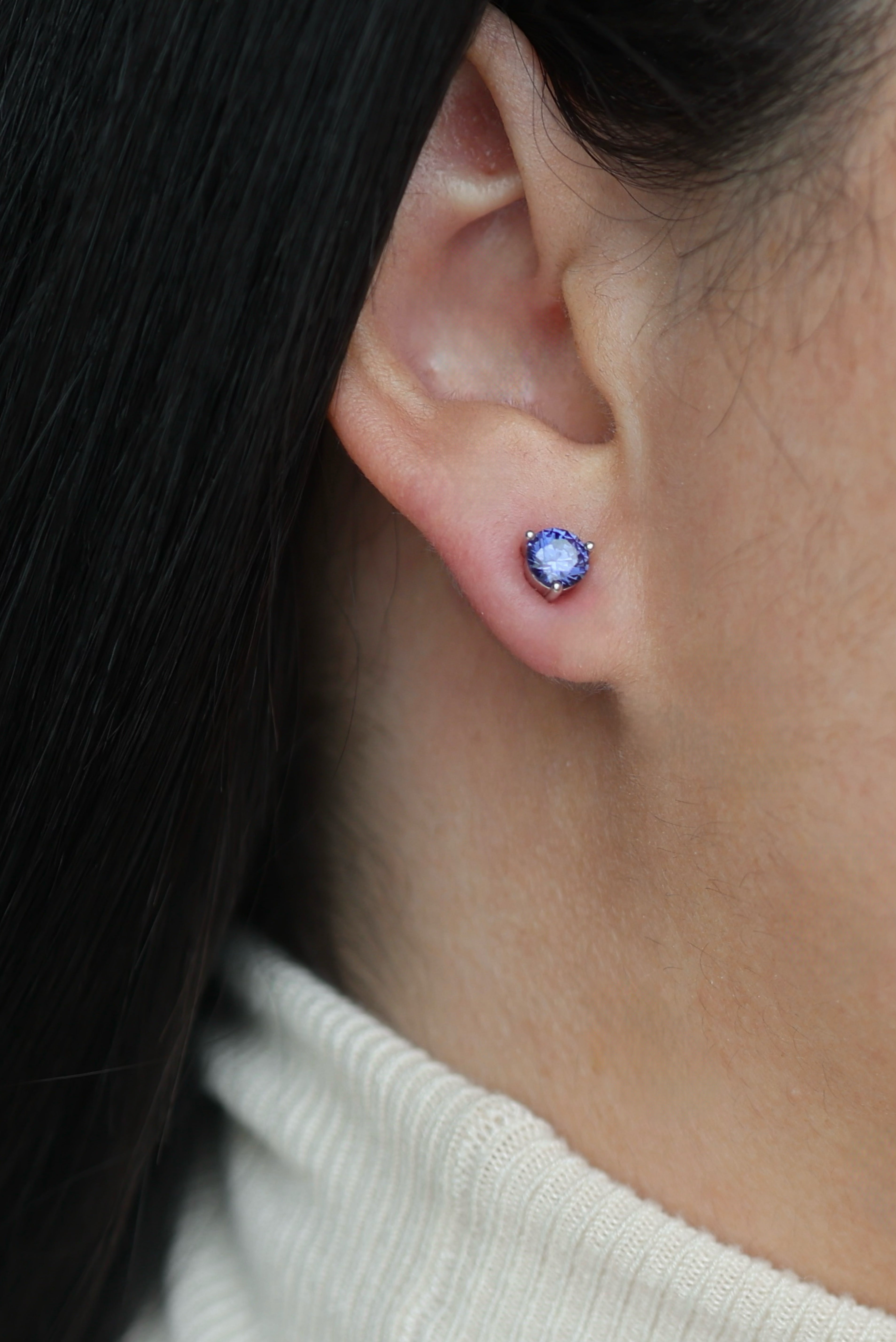 Tanzanite Ear Jacket Earrings - Iane Jewelry