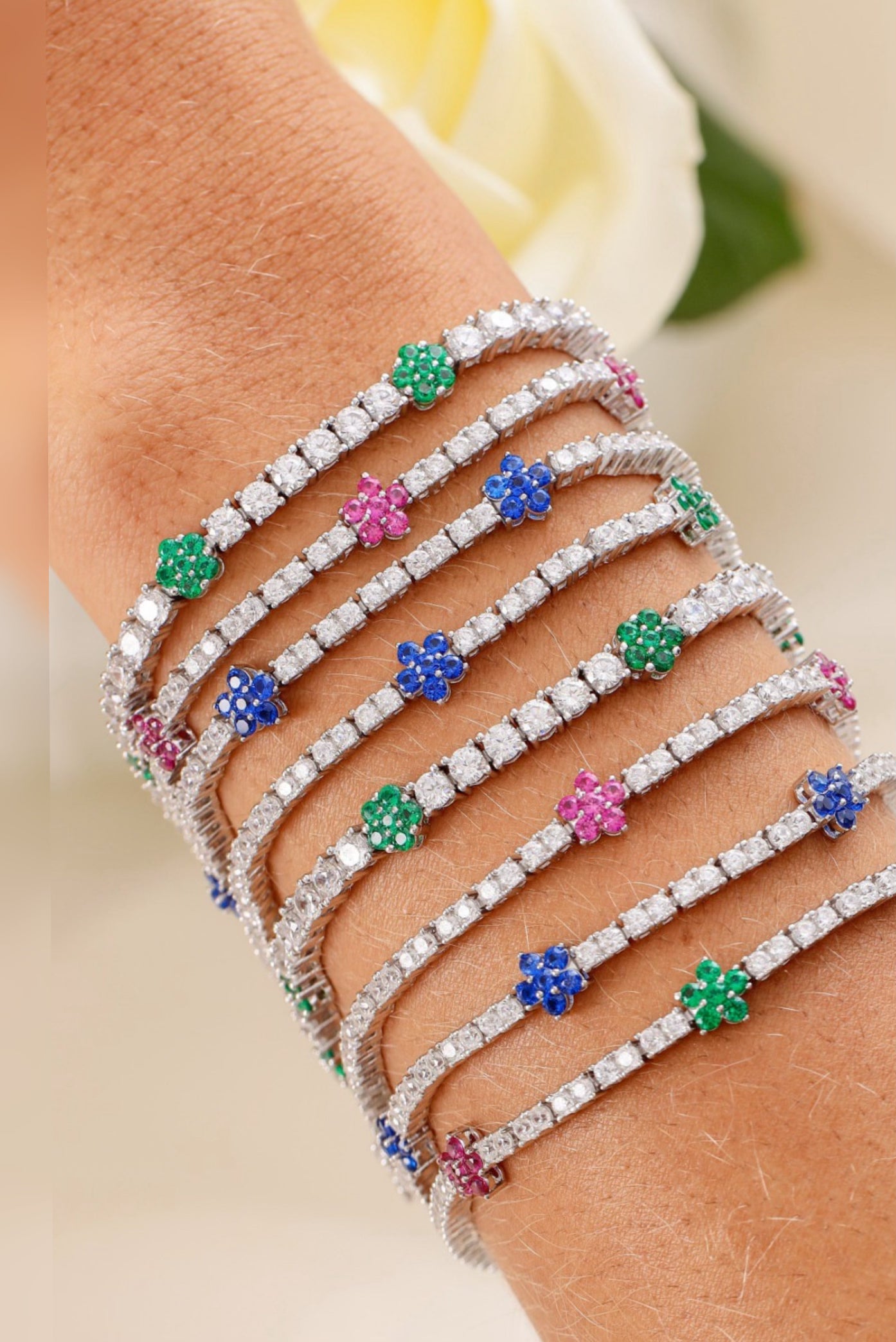 Delicate Flower Spray Bracelet - Iane Jewelry