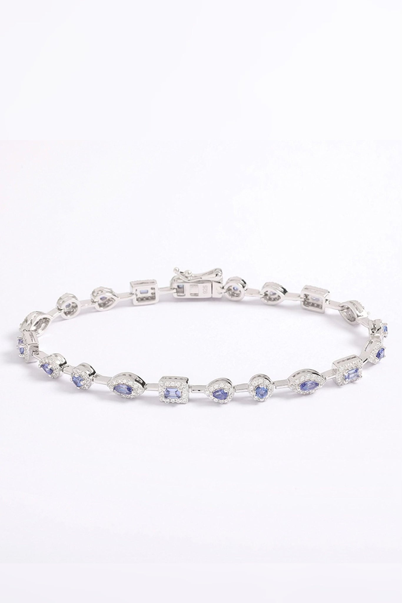 Tanzanite Tennis Silver Bracelet - Iane Jewelry