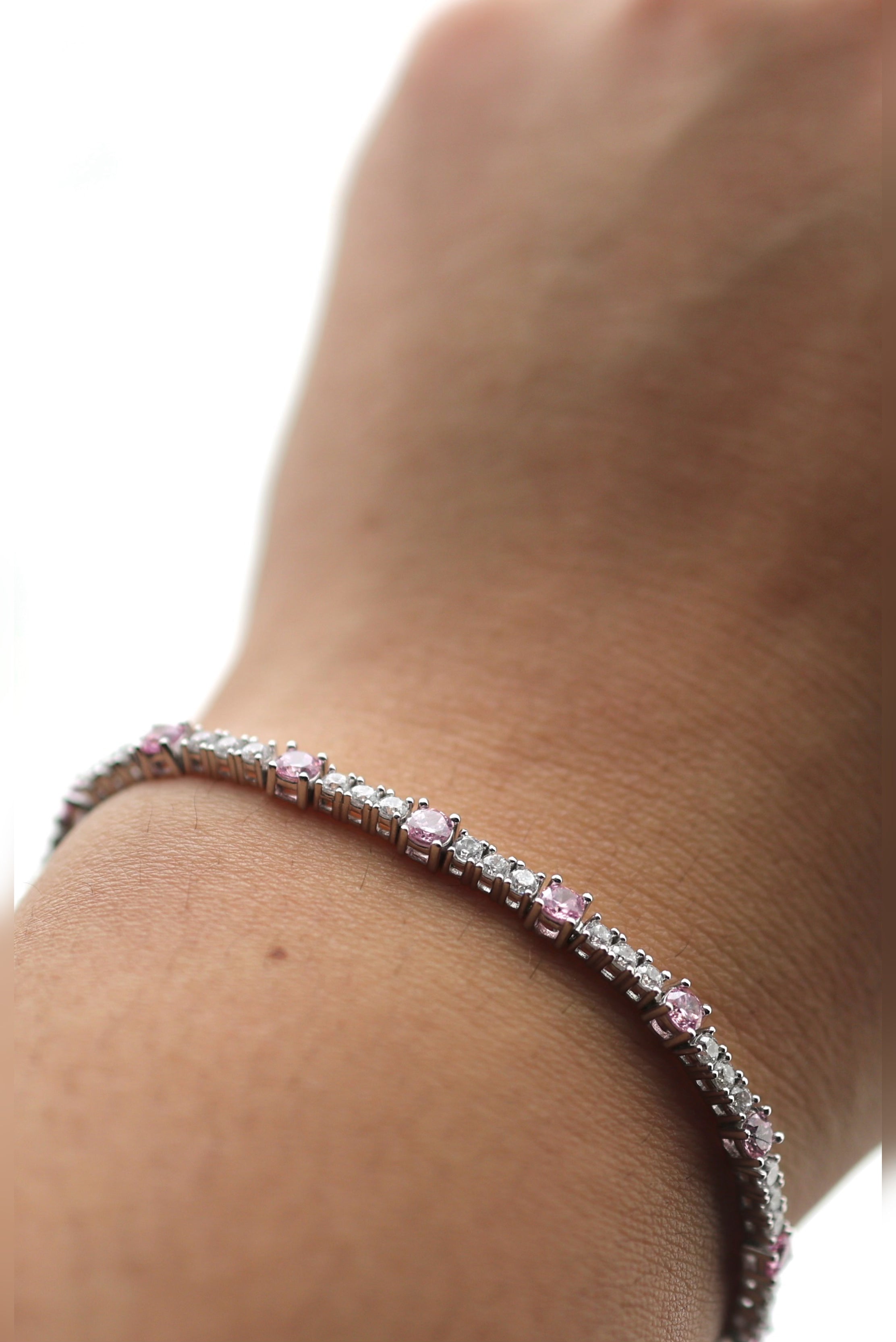 Blush Zirconia Tennis Bracelet - Iane Jewelry