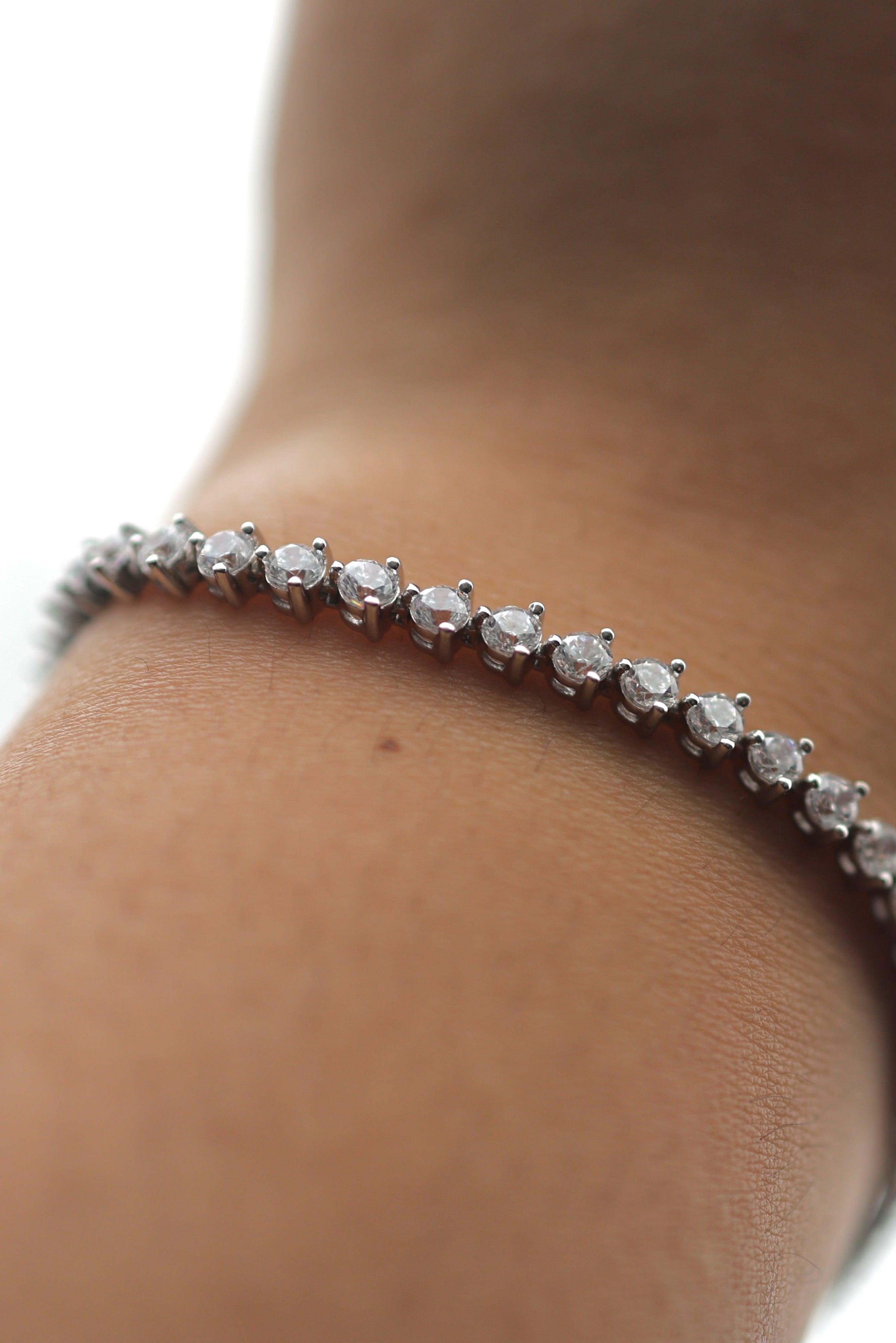 Slim Cubic Zirconia Tennis Bracelet - Iane Jewelry