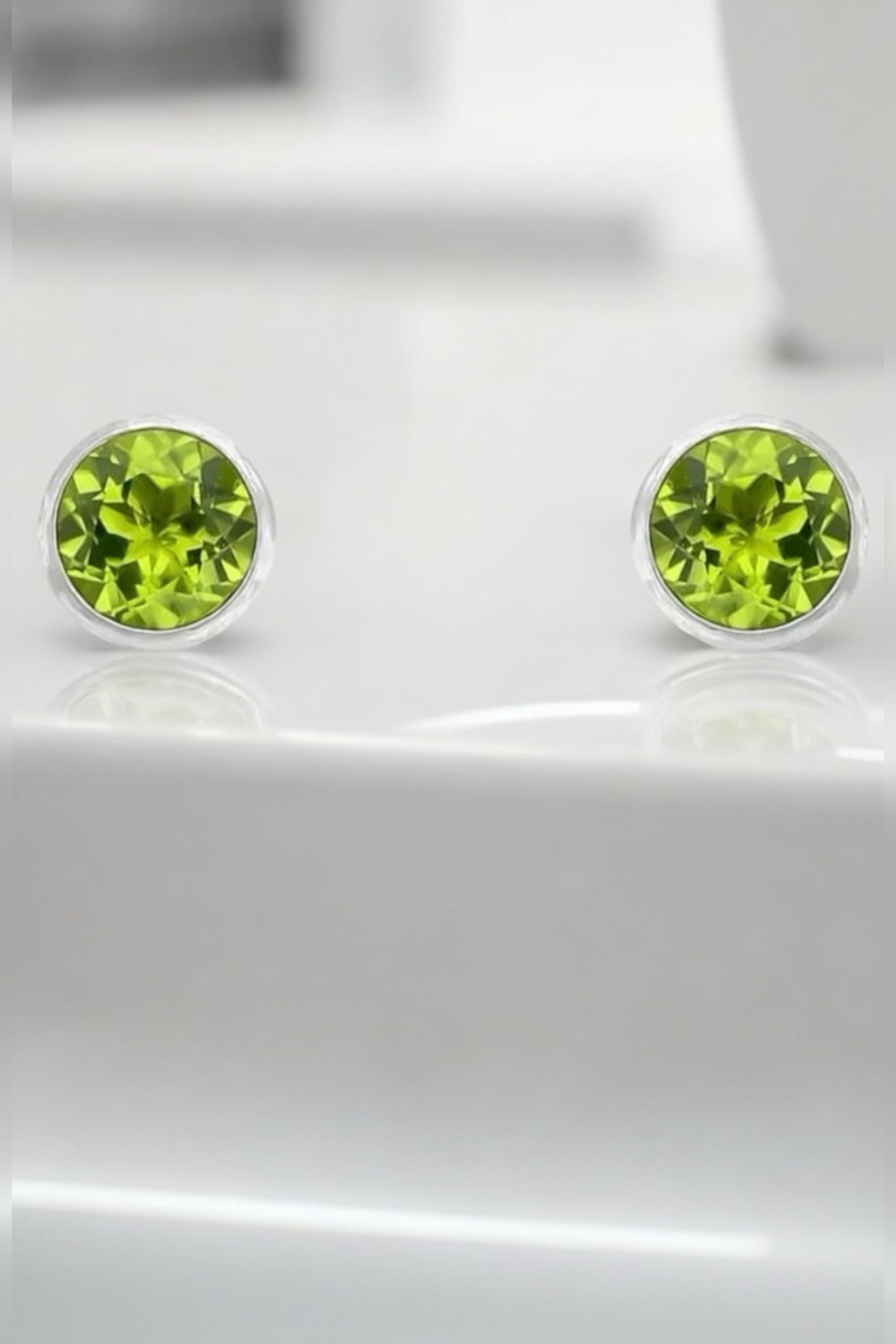 Petite Peridot Stud Earrings - Iane Jewelry