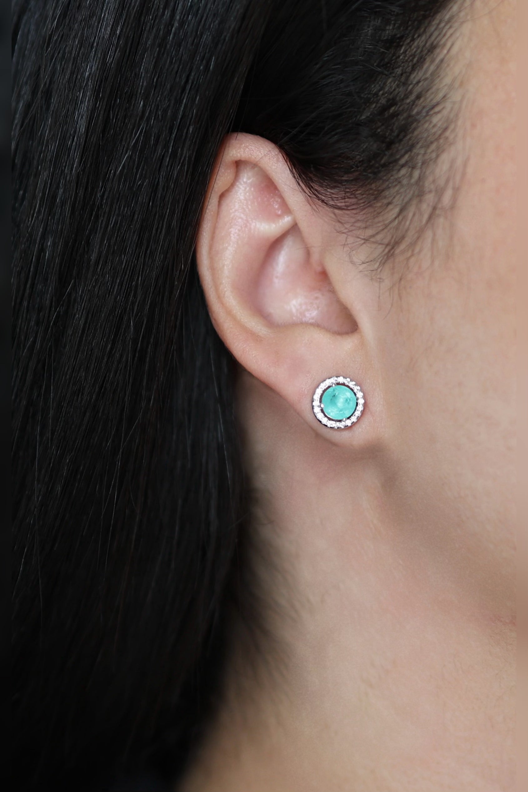 Mini Ocean Halo Earrings - Iane Jewelry