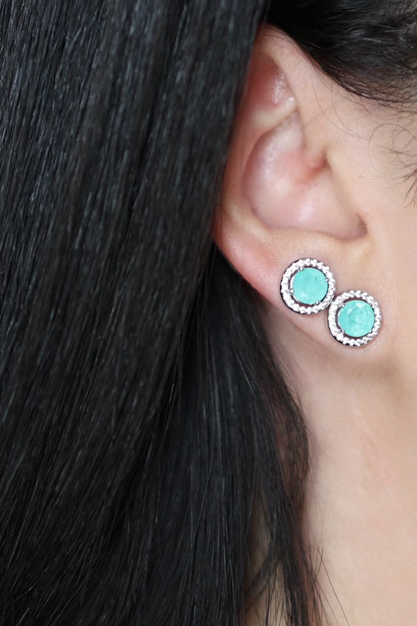 Mini Ocean Halo Earrings - Iane Jewelry