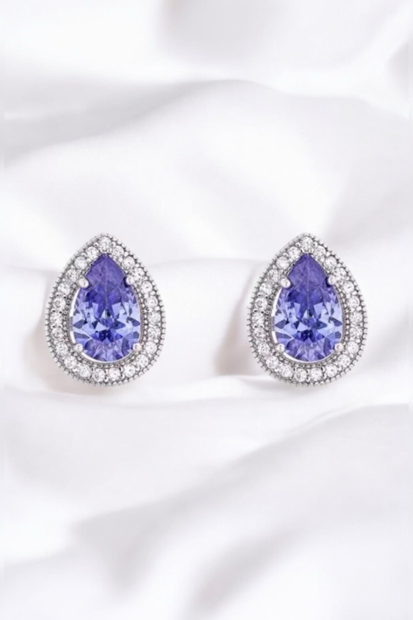 Pear Tanzanite Earrings - Iane Jewelry