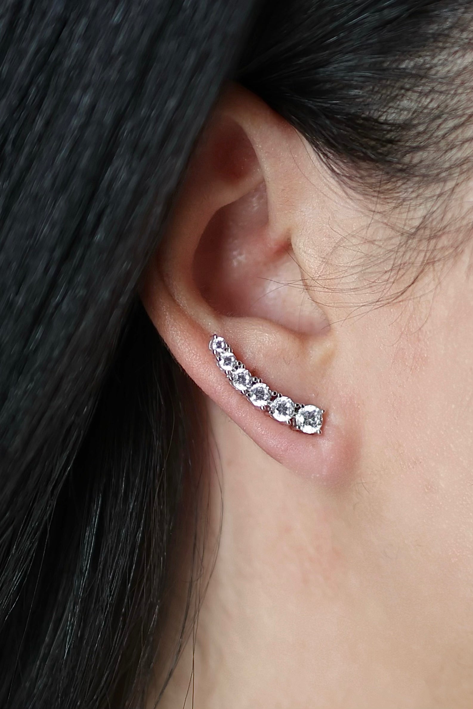 Silver Stud Ear Cuff - Iane Jewelry