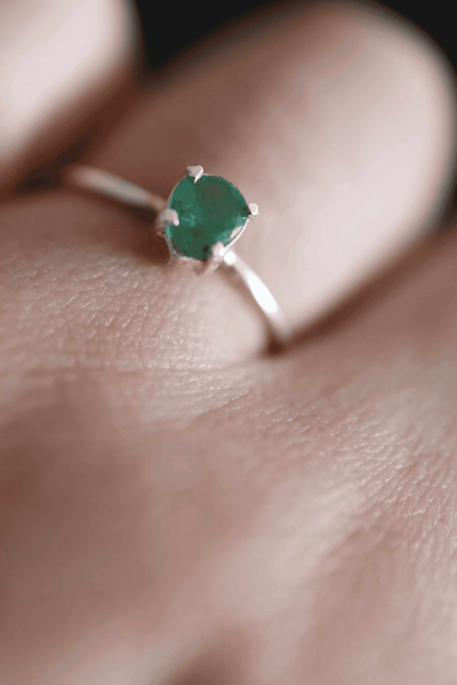 Emerald Teardrop Adjustable Ring - Iane Jewelry