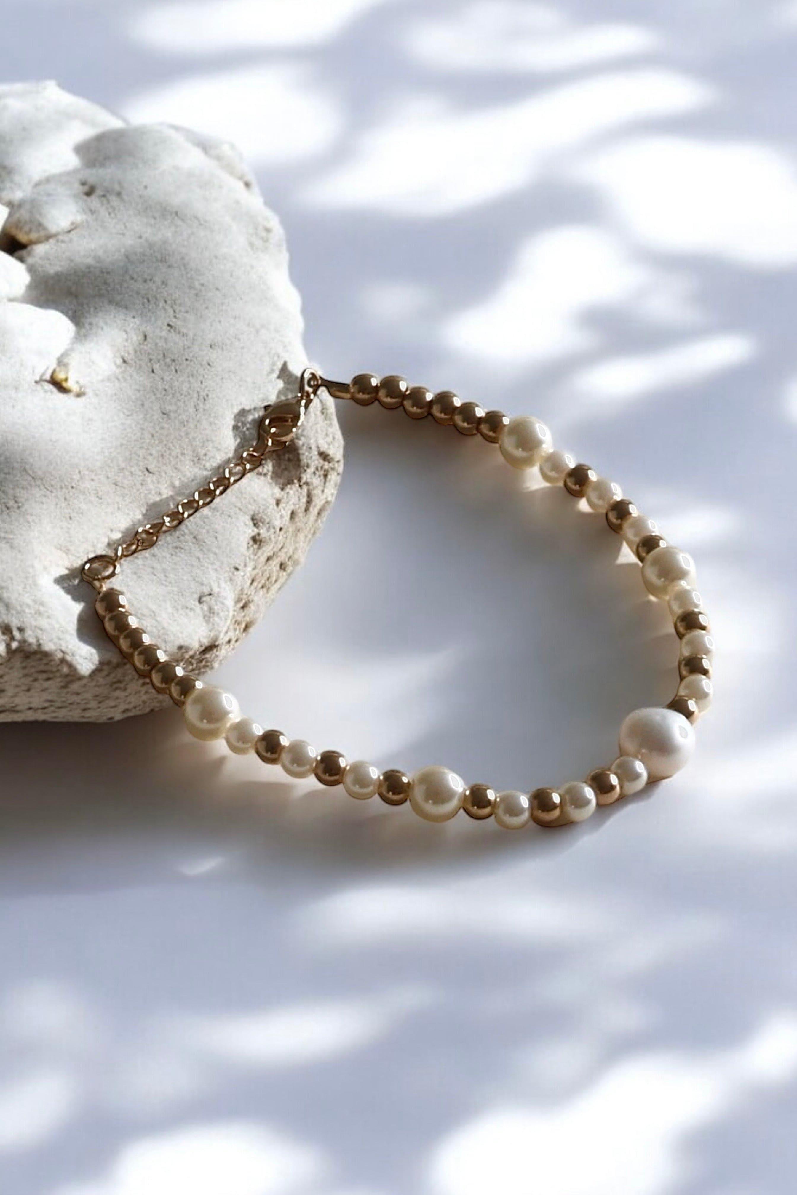 Luminous Pearl Strand Bracelet - Iane Jewelry