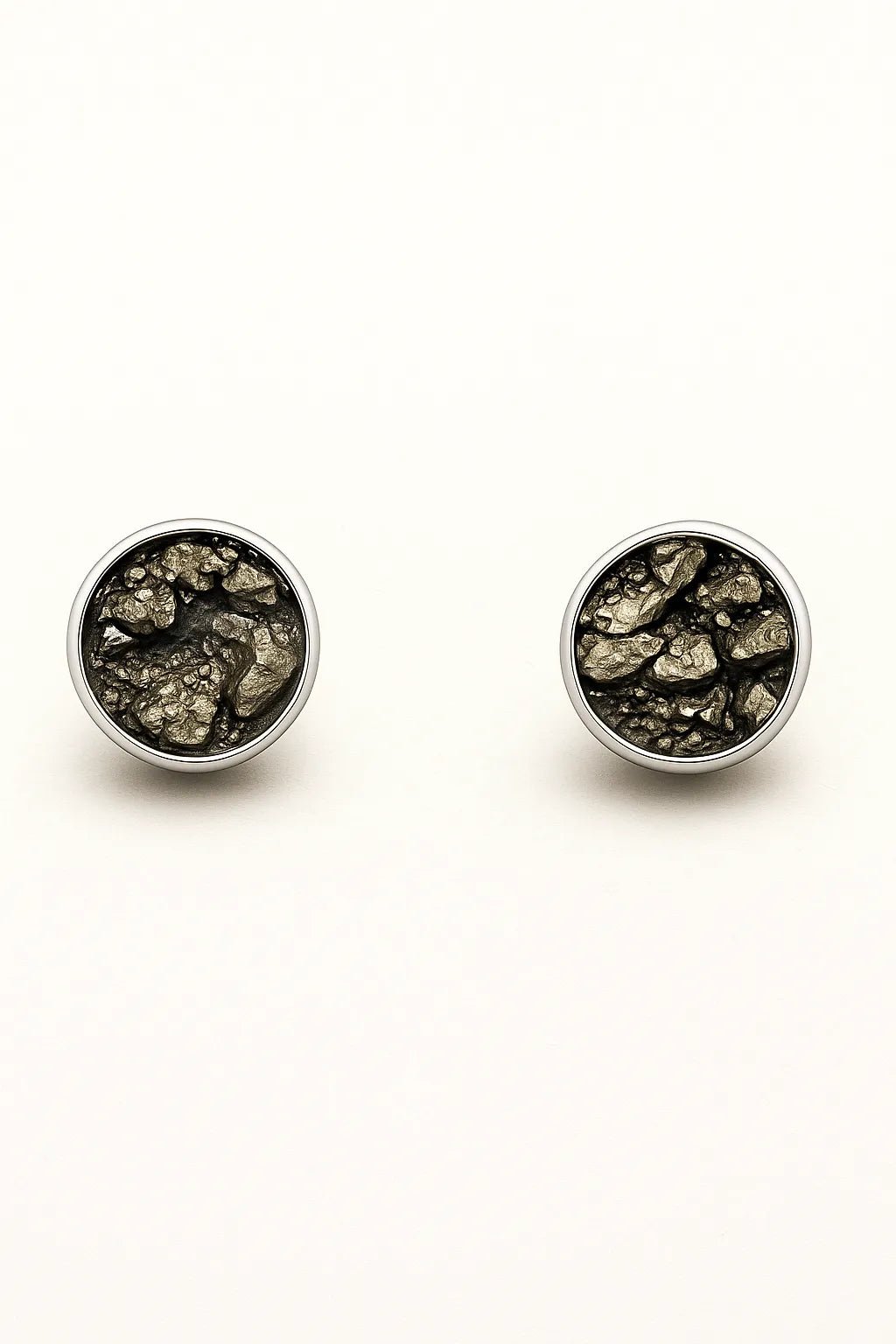 Pyrite Stud Power Earrings - Iane Jewelry