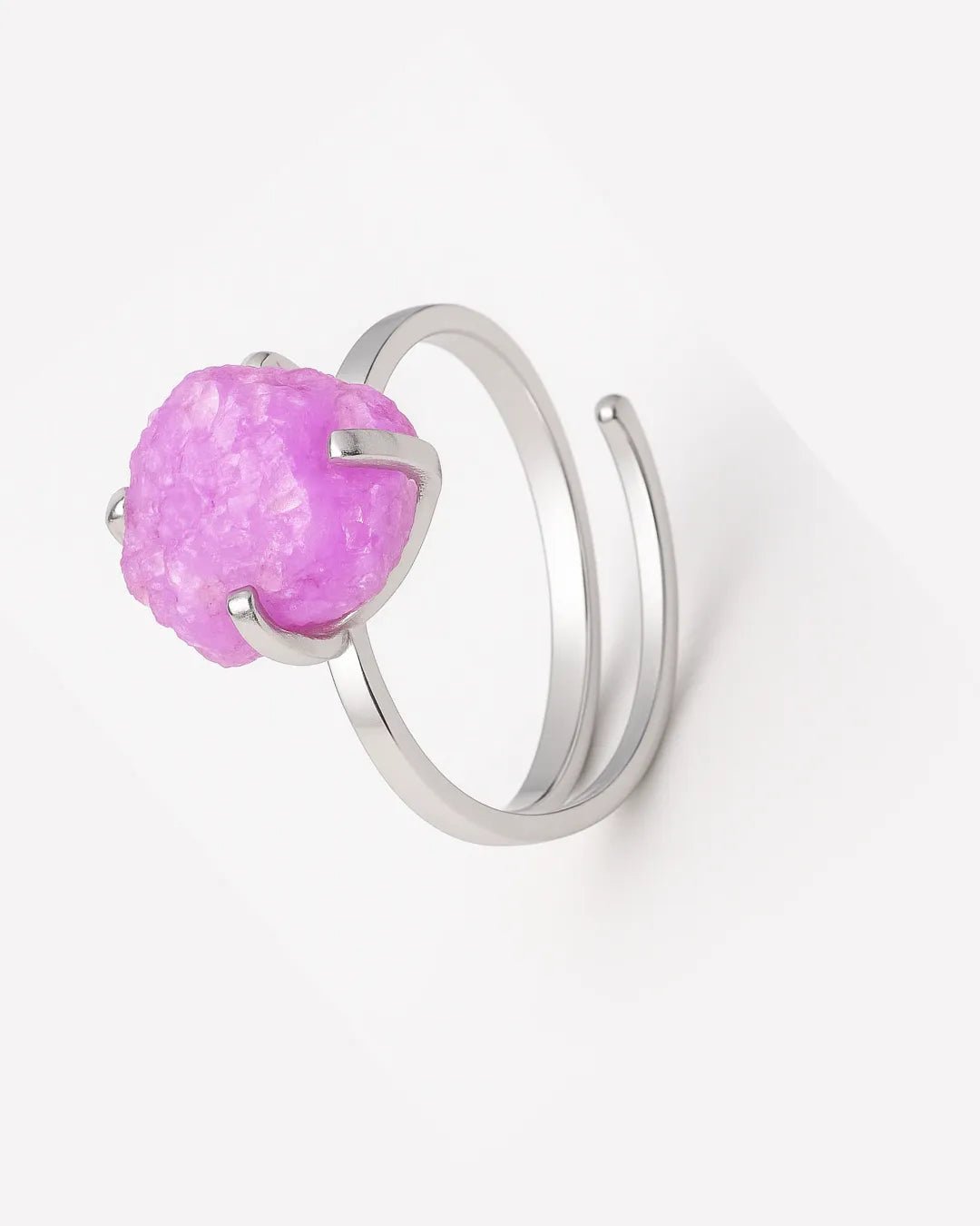 Raw Amethyst Adjustable Ring - Iane Jewelry