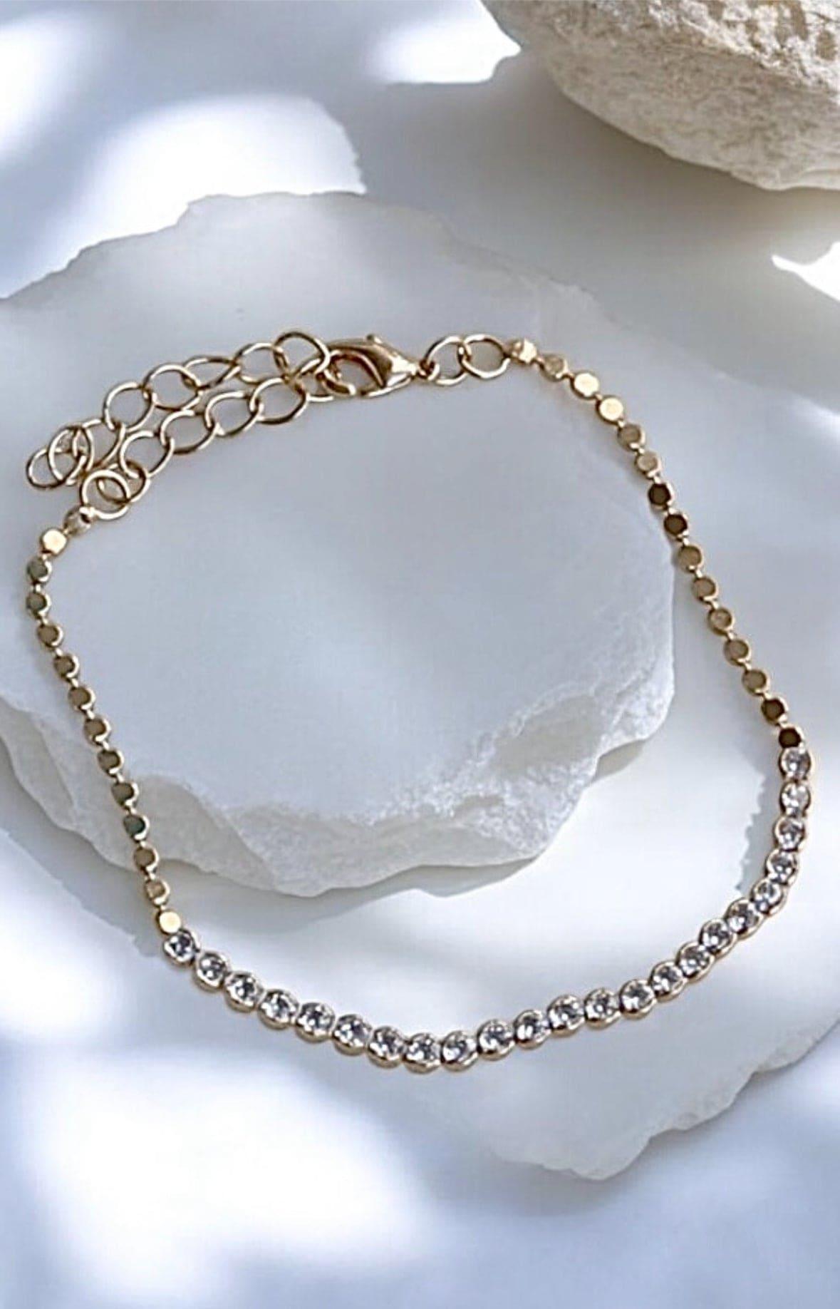 Gold Zirconia Tennis Bracelet - Iane Jewelry