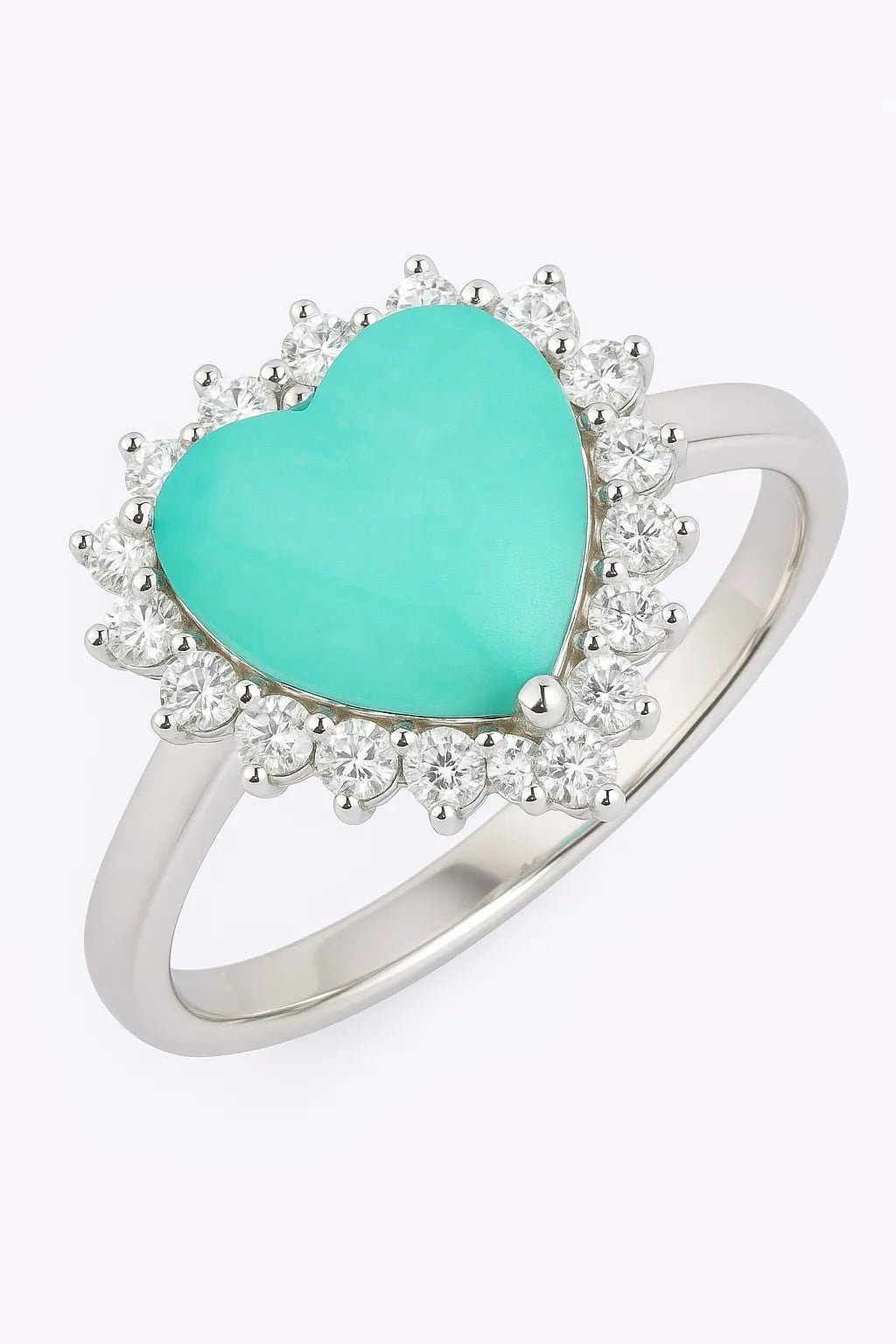 Turquoise Heart Zirconia Ring - Iane Jewelry