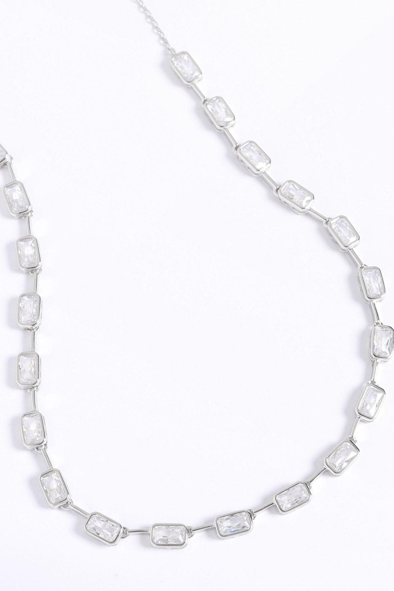 Droplet Silver Zirconia Choker - Iane Jewelry