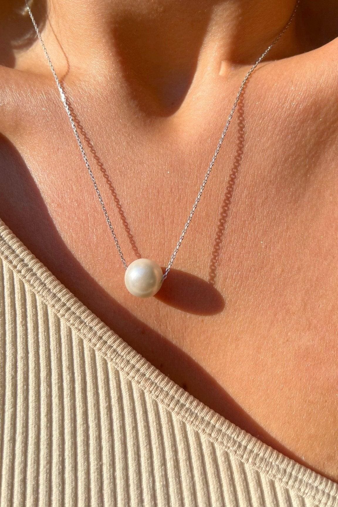 Pearl Necklace Two Necklaces in One Personalised - Iane Jewelry