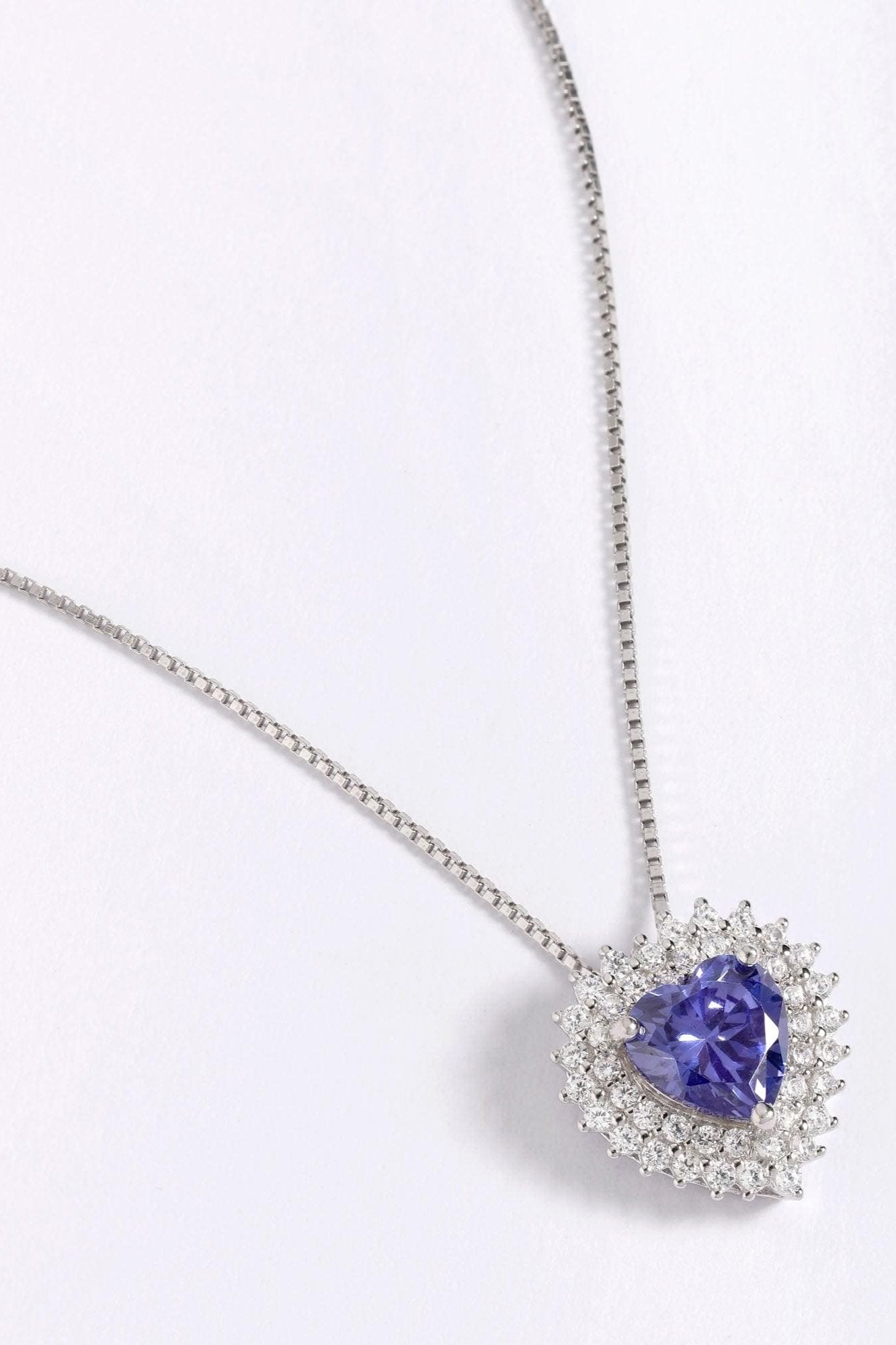 Tanzanite Heart Princess Necklace - Iane Jewelry