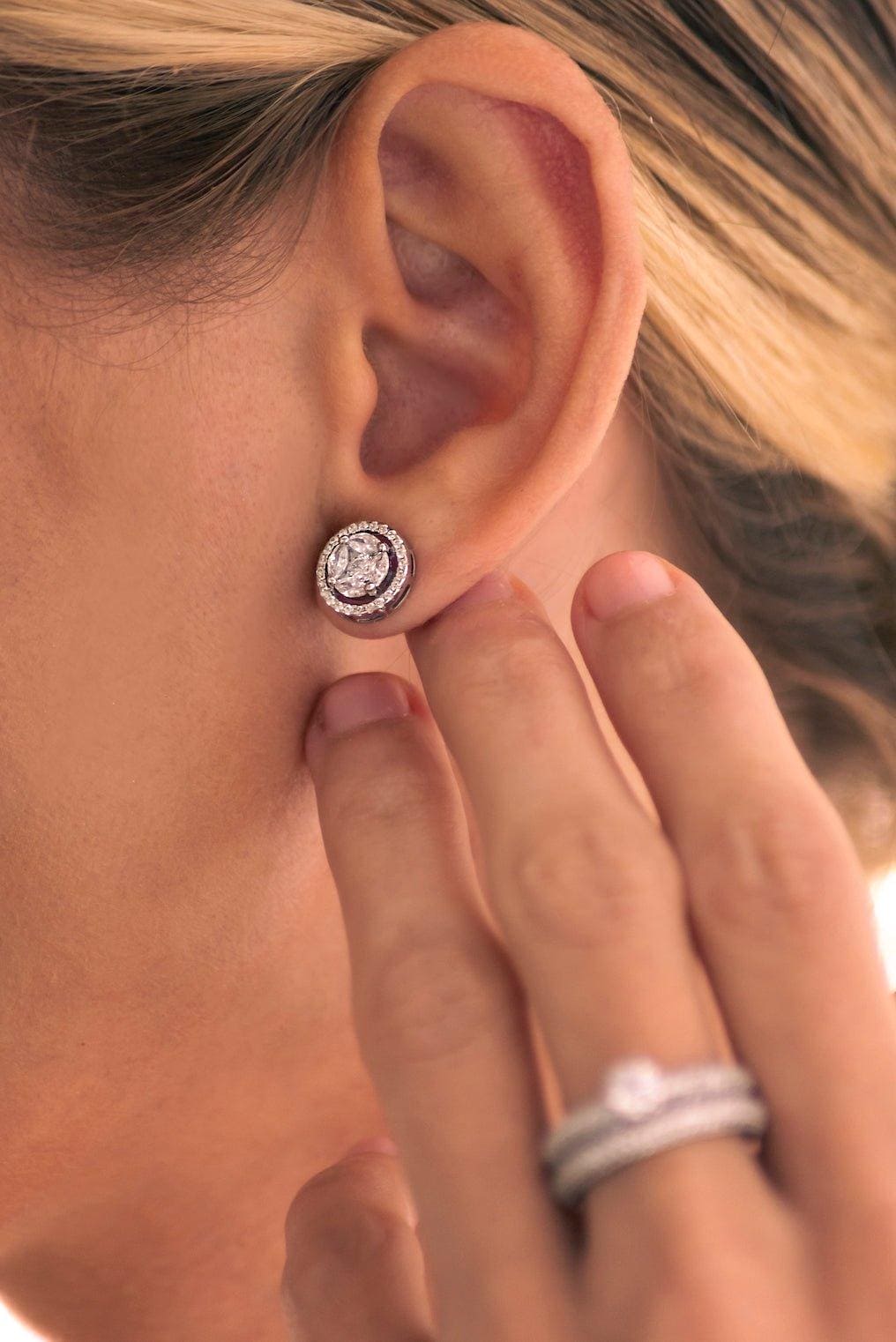 Circle Zirconia Earrings - Iane Jewelry